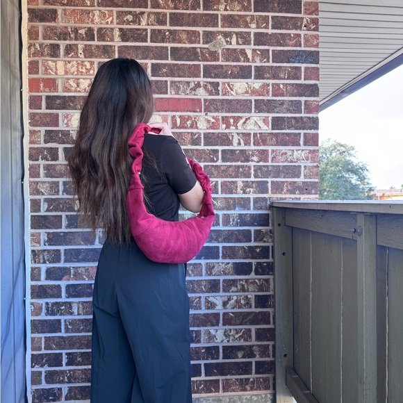 Handmade Vegan Suede Croissant/Crescent/Dumpling/Banana Bags Handbag Crossbody - Picture 10 of 15